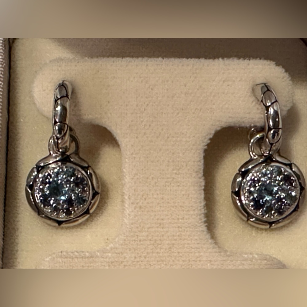 John Hardy Kali Lava Fire Hoop Drop Earrings